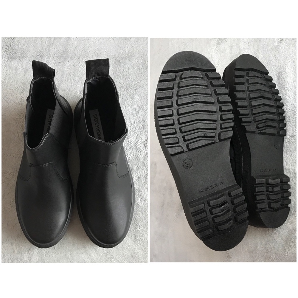 Steve Madden Yardley Platform Chelsea Boot Black 8 - Picture 3 of 11